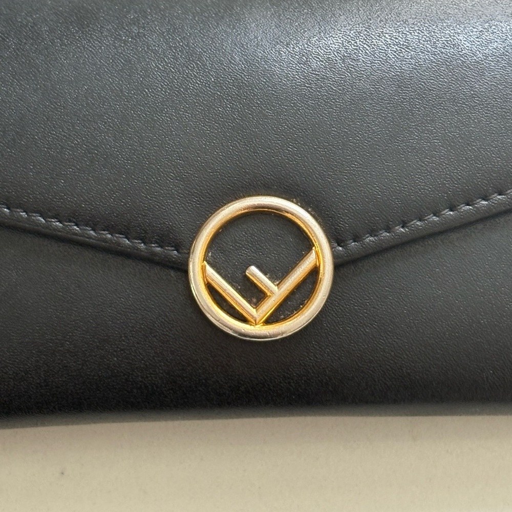 Fendi Black and Gold Crossbody Bag with Envelope Design - Picture 3 of 12